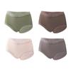Yalu Women's Lace Mid-Waist 4-Pack Underwear with Mulberry Silk Crotch