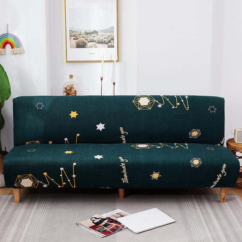 Universal Printed Sofa Cover for Armless Folding Sofas