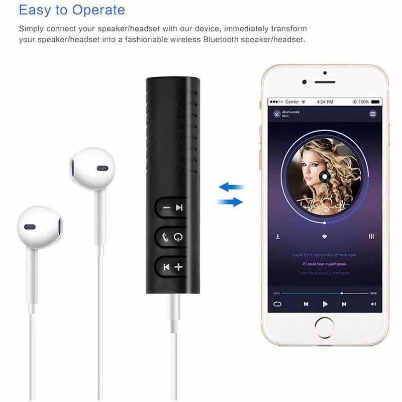 Car Wireless Bluetooth 5.0 Receiver Transmitter Adapter 3.5mm Jack Car Music Audio Aux Headphone Reciever Handsfree Accessory