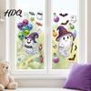 Party Supplies for Halloween Cartoon Window Cling Stickers, Ghost Pumpkin Candy Glass Decals, Self-Adhesive Removable Decorative Posters Art