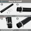 2" ID Gasoline Fuel Filler Neck Hose With 4 Clamps - 15 7/8" Straight Gas Tank Hose Replacement