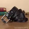 Retro Fashion Trend Personalized Engraved Pin Buckle Belt Men'S Genuine Leather First Layer Cowhide Youth Casual Versatile Belt