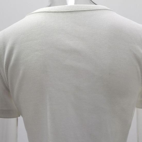 Sexy Women T-shirt U Neck Solid Color Low Cut Short Sleeve Slim Blouse Top for Summer