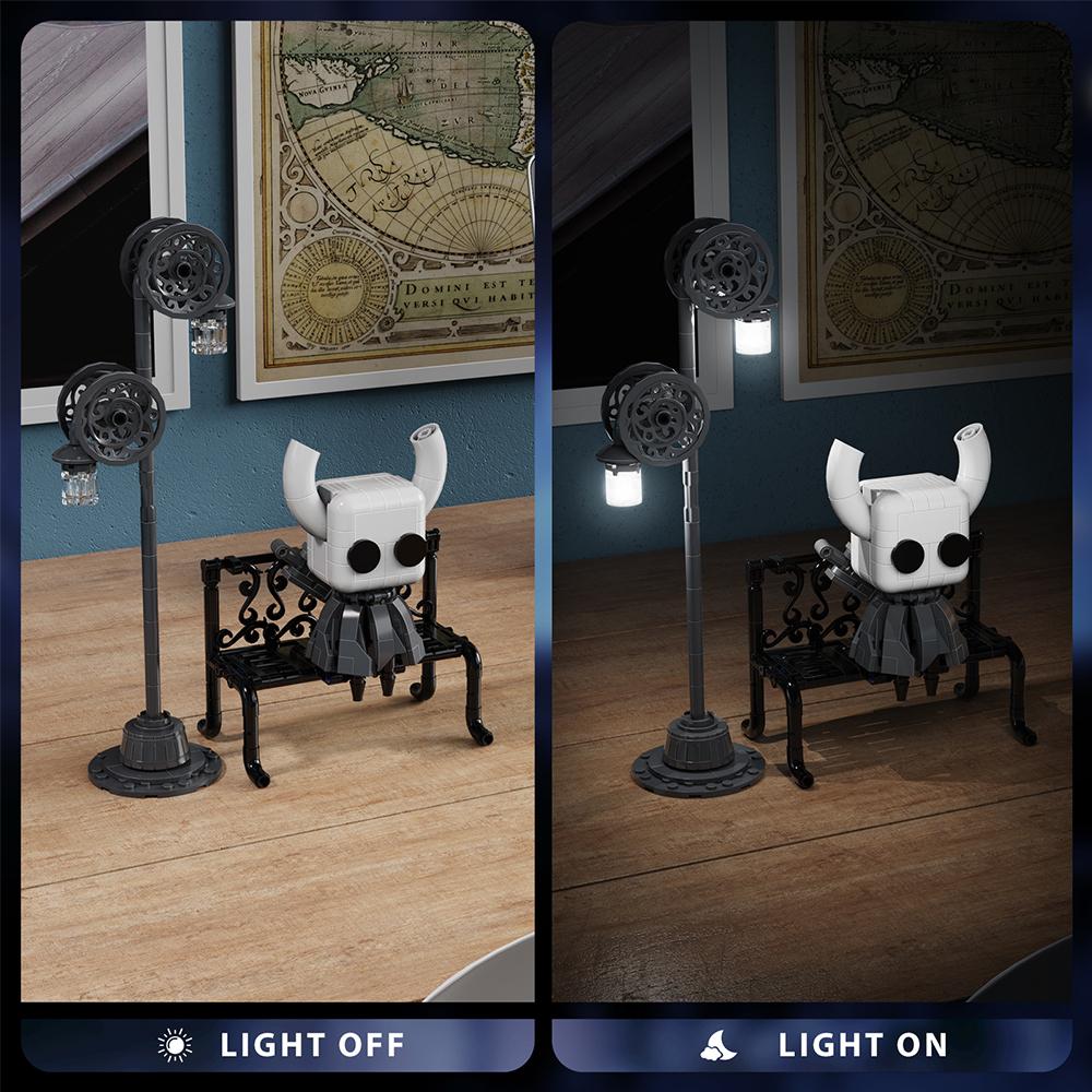 1 Set Hollow Knight Building Toy with LED Light (328pcs accessories)