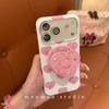 Girl Heart Pink Love Bear Magnetic Suction Bracket for iPhone17promax Apple 16 Mobile Phone Case 15 Women