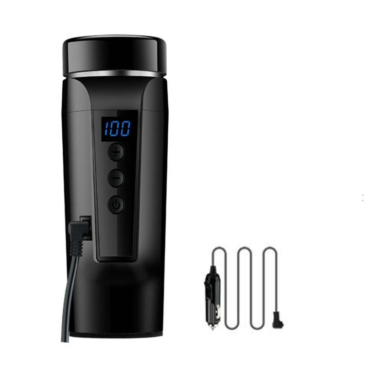 12V 24V Universal Car Electric Heating Cup Featuring LCD Screen And Precise Temperature Adjustment For Coffee Tea Water 1