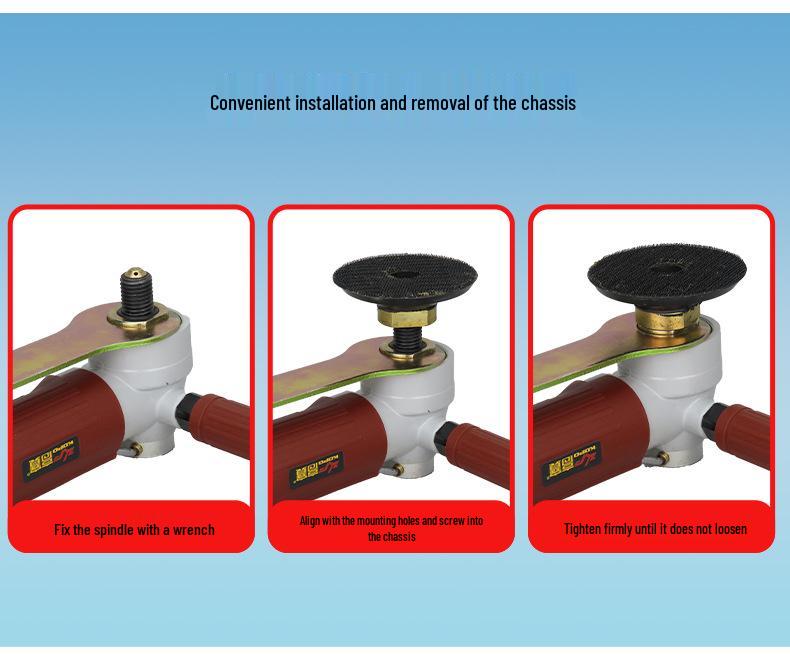 Gaobao Pneumatic Wet Polisher: 3" & 4" Air-Powered Water-Feed Stone Grinder.