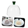 KICHOUSE 4-inch Heat-Resistant Glass Smoked Dome Cover, Clear Food Cover, Food Protection, Ideal for Storing Cakes and Bread