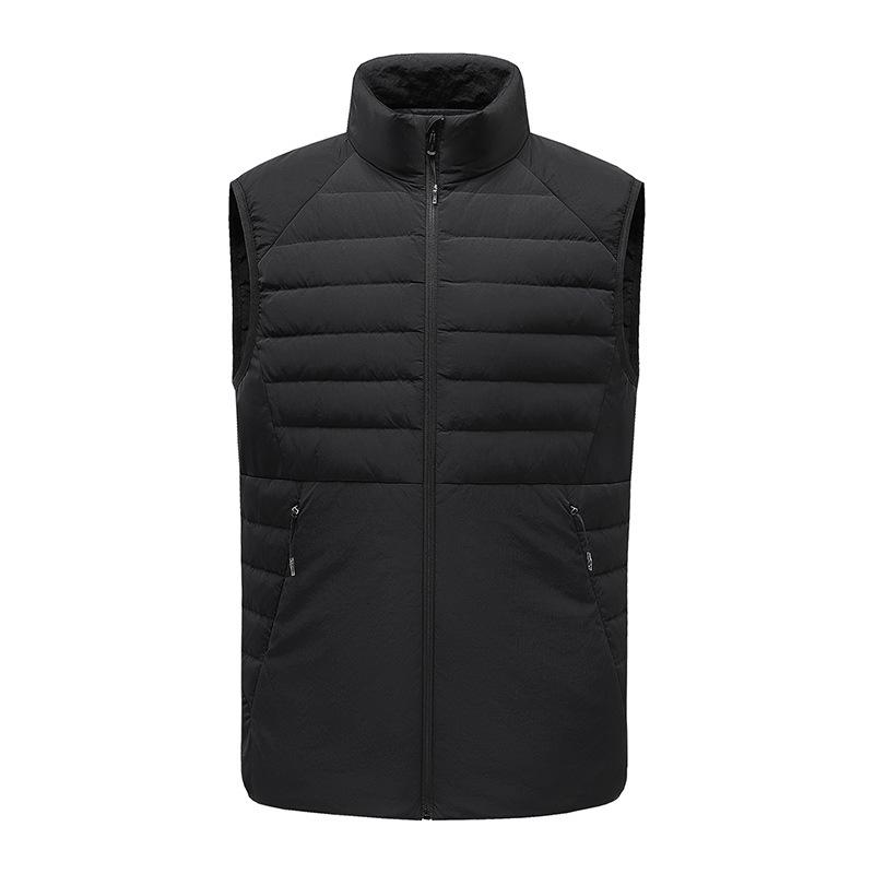 Men s Autumn/Winter Outdoor Sports Stand-Up Collar Down Vest Jacket 4XL