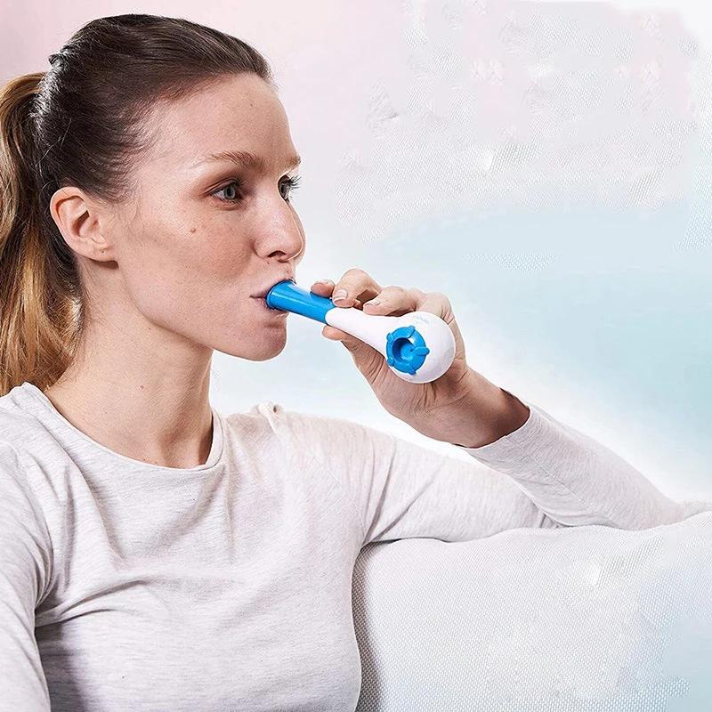 Breathing Trainer Adjustable Resistance Handheld Lung Expansion Training Tool Increase Lung Capacity Running Abdominal Exerciser