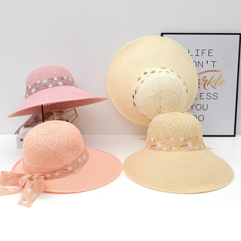 Summer big brim sun protection sun hat beach hat women's seaside summer UV protection duck tongue straw sun hat