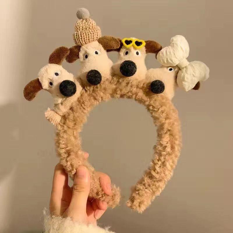 Cartoon Plush Headband: Cute Hair Accessory for Women & Kids, Perfect for Face Washing