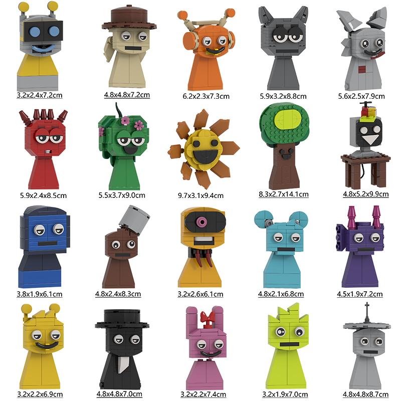 Set di blocchi da costruzione Sprunki Oren,Raddy,Clukr,Fun Bot,Vineria,Grigio,Brud,Garnold OWAKCX,Cielo,Sig.. Giocattoli Modello Sole Regali per Bambini