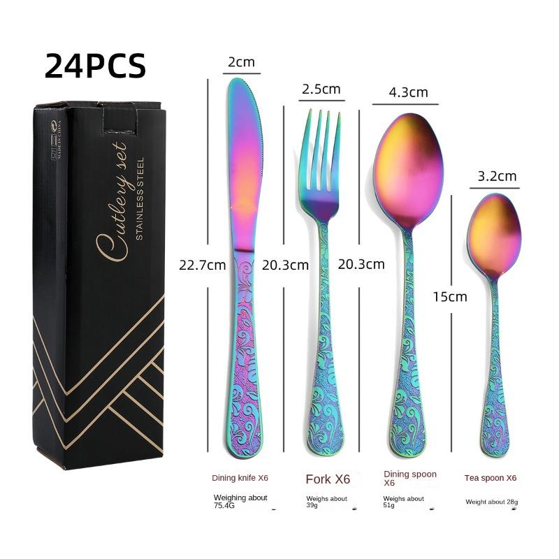 HANYANG vesela din oțel inoxidabil pentru hotel de familie consumabile set cuțit pentru friptură, furculiță și lingură vesela în stil occidental