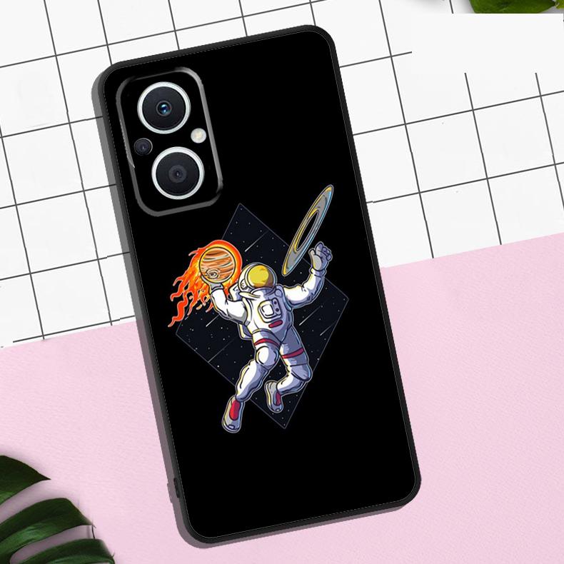 Astronaut Slam Dunk Basketball Case For OPPO Reno 7 8 10 11 12 13 Pro 13F 12F 11F 8T OPPO Find X8 Pro X6 X3 X5 Lite Cover