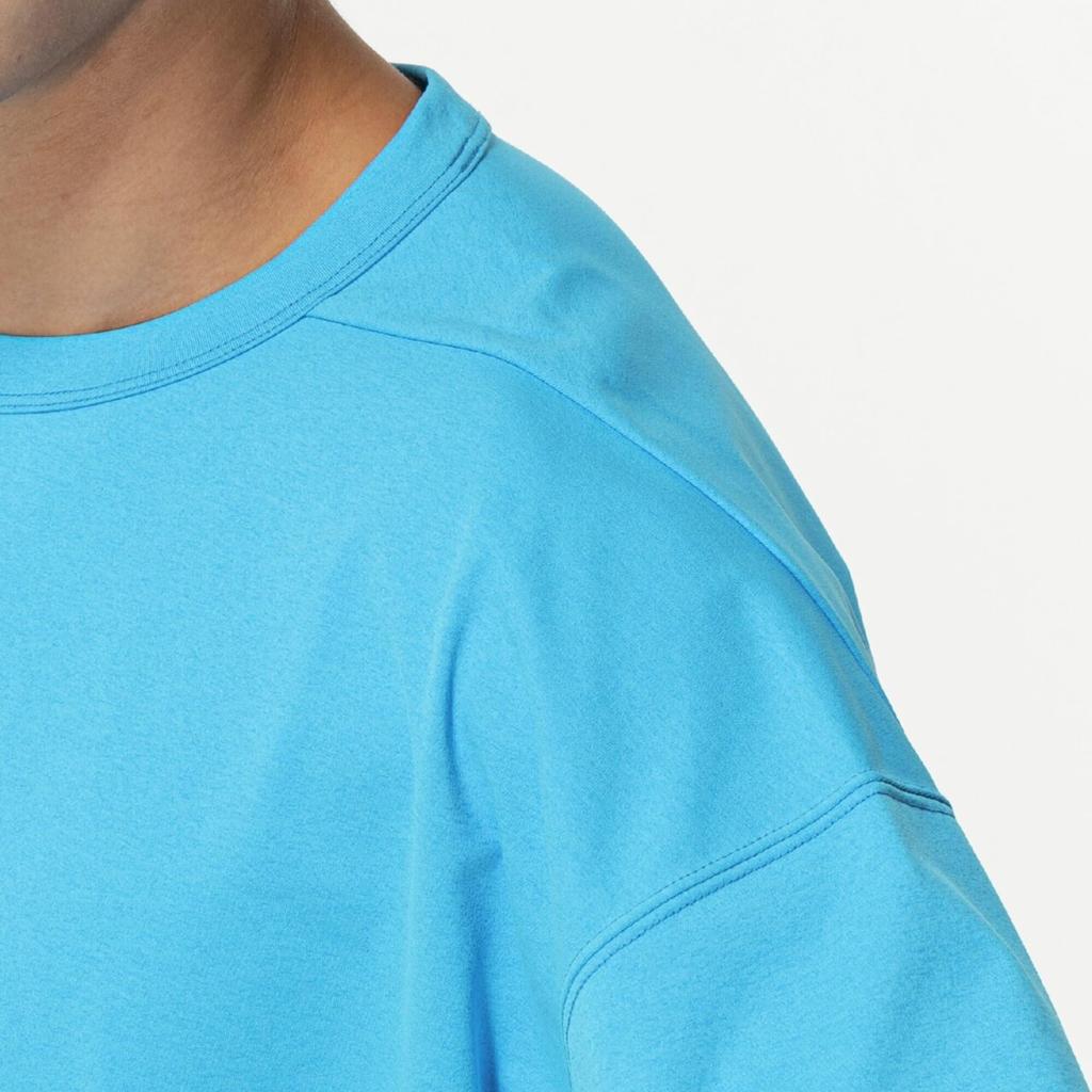 Mizuno Training Wear Soft Dry Blue T-Shirt, Moisture-Wicking, Quick-Drying, 32MAC033,