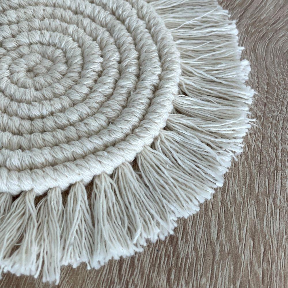 Dessous de verre en macramé