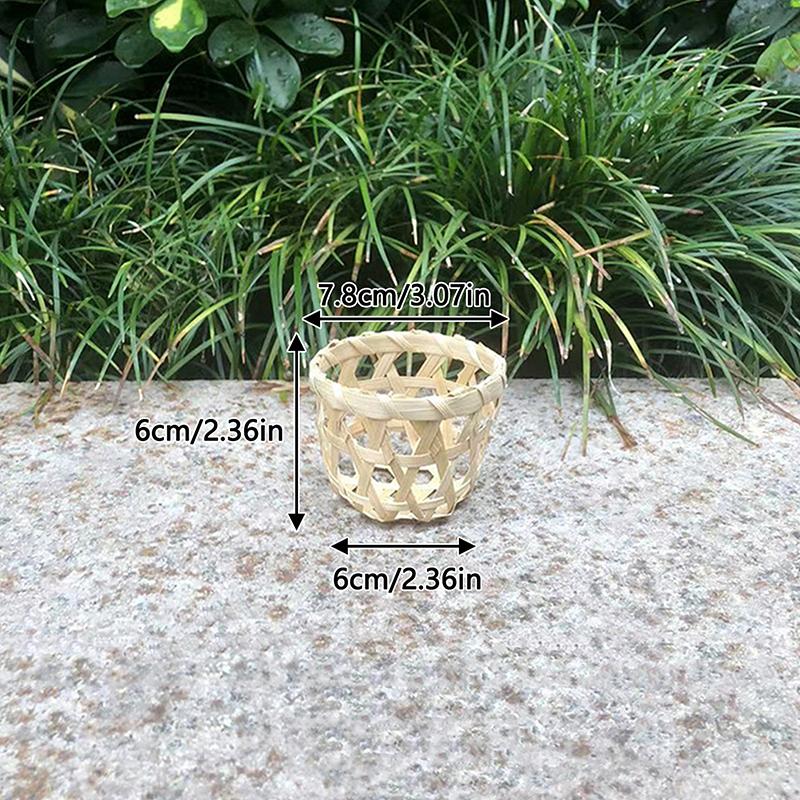 

Мини Бамбуковая Плетеная Клетка для Свиньи Стаканчик для Мороженого Корзина для Цветов Бамбуковая Корзина Декорация Бамбуковый Плетеный Курятник