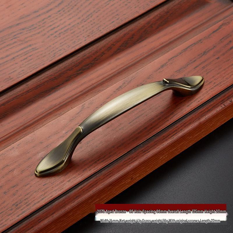 Aolaya European Bronze Cabinet Drawer Zinc Alloy Antique Green Handle