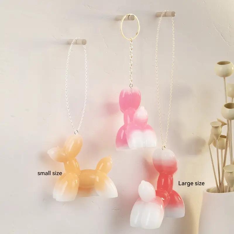 2Pcs Puppy Silicone Mold Handmade DlY Aromatherapy Gypsum Candle Plaster Ornament Wooden Horse Dog Balloonog Drop Glue Silicone