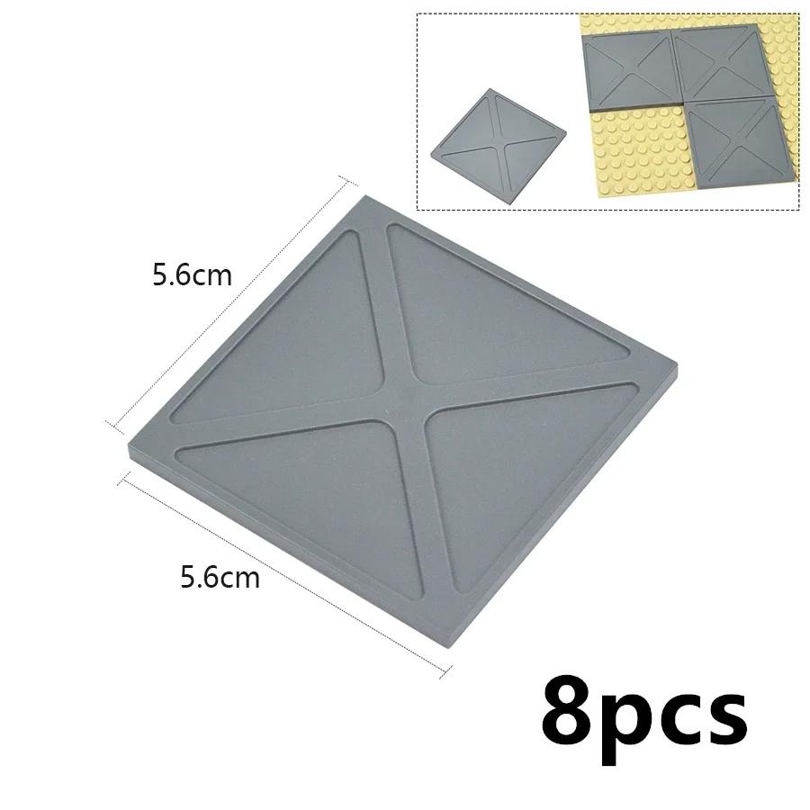DO IT YOURSELF Ceramic Tile Construction Bricks MOC Smooth Figures Blocks 4x4 6x6 8x8 8x16 7x7 Works With 10202 1751 Learning Creativity Playthings