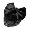 Handmade Hair Net Snood Double Bow Barrette Hair Clip Stylish Bun Cover  Hair Styling Tool