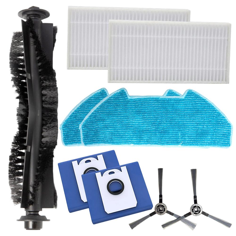 Main And Side Brushes Mop Cloths Bags Kit For BObsweep For Dustin For Ultra-Vision Vacuum Cleaner Spare Parts