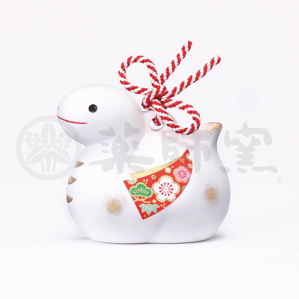 Yakushigama Nishikisai Lucky Suzami Clay Medium Reiwa Zodiac New Year Auspicious Charm Bell, [43], 2025, 7, Snake, Ornament,