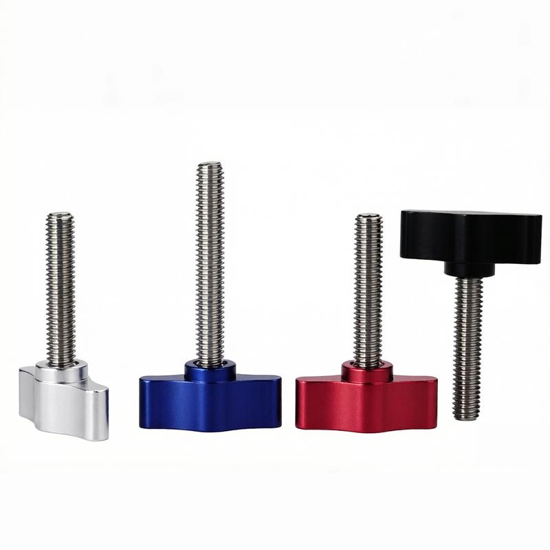 T-formad handskruv M3 M4 M5 M6 M8 1/4" Kamerasträckskruvar Aluminiumhandtag Rostfritt ståltråd Handdragbar tumskruv