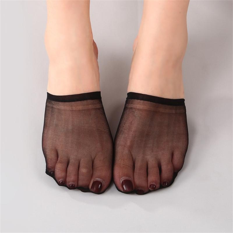 Summer Half Socks for Women Sheer Mesh Toe Top Socks No Show Liner Invisible Toe Cover Socks Forefoot Hosiery Gift