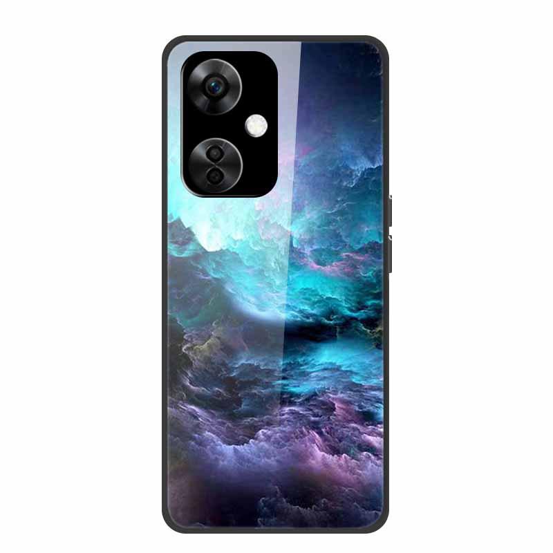 Personalisierte bunte Landschafts-Handyhülle mit gehärtetem Glas für OnePlus NORD CE 3 5G