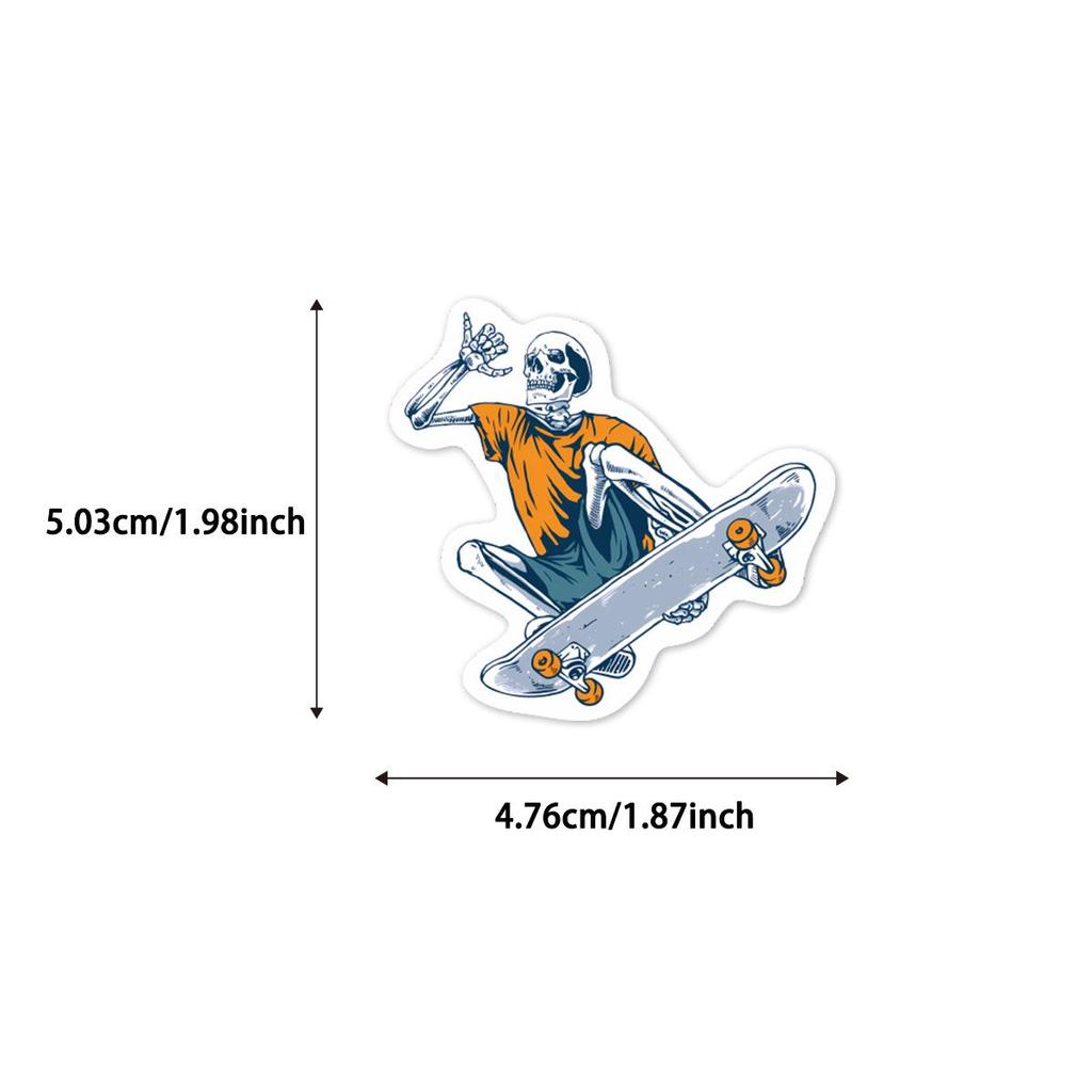 55-Piece Skateboard Graffiti Stickers Set for DIY, Notebooks, Luggage, and Decoration