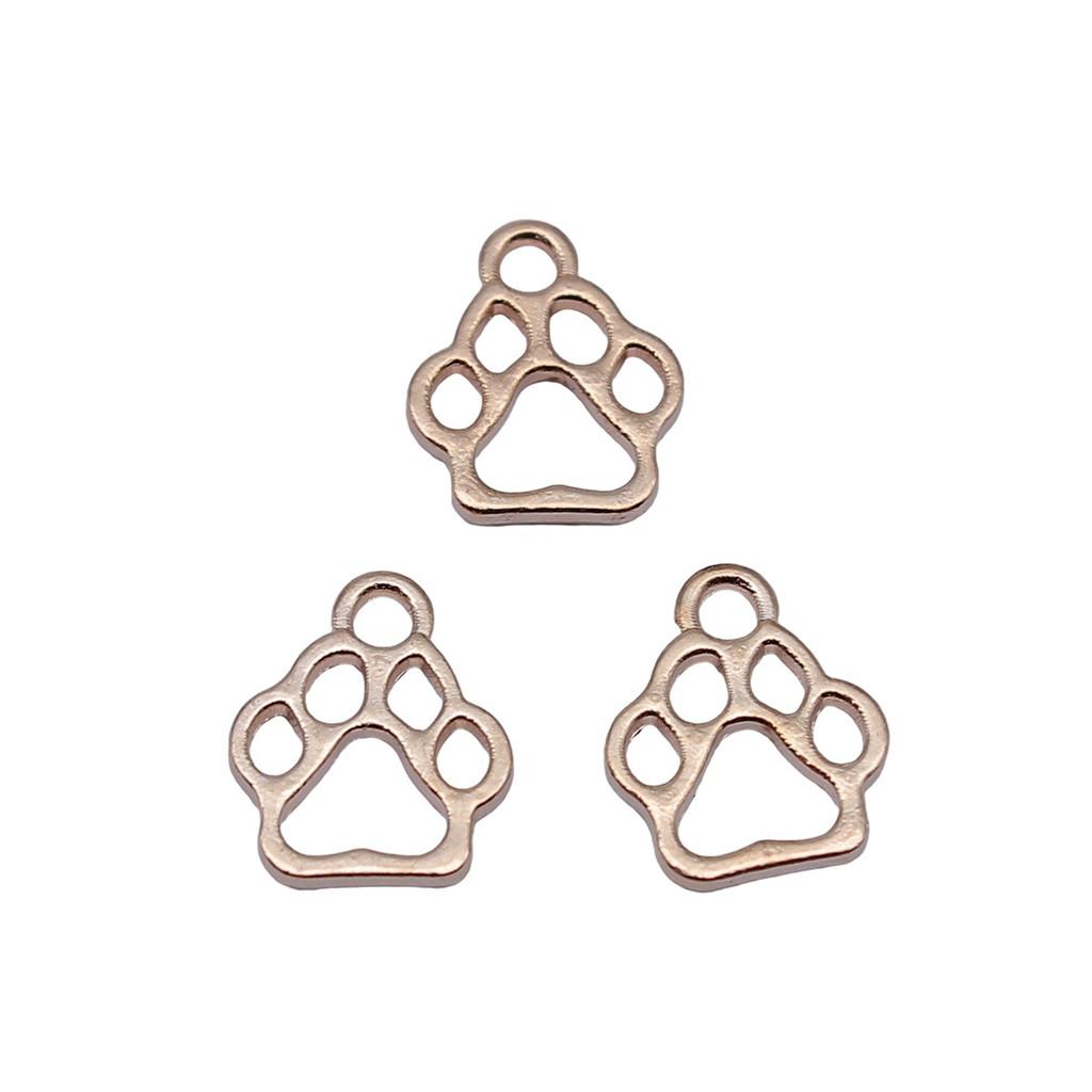 Alloy Dog Paws Charms Bear Paws Pendants For Jewelry Making Dog Themed Accessories