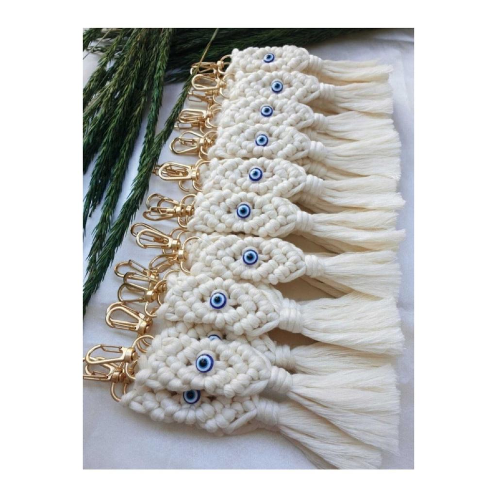 10 sztuk makrama Evil Eye zroszony brelok Henna zaręczyny Mevlut zaproszenie