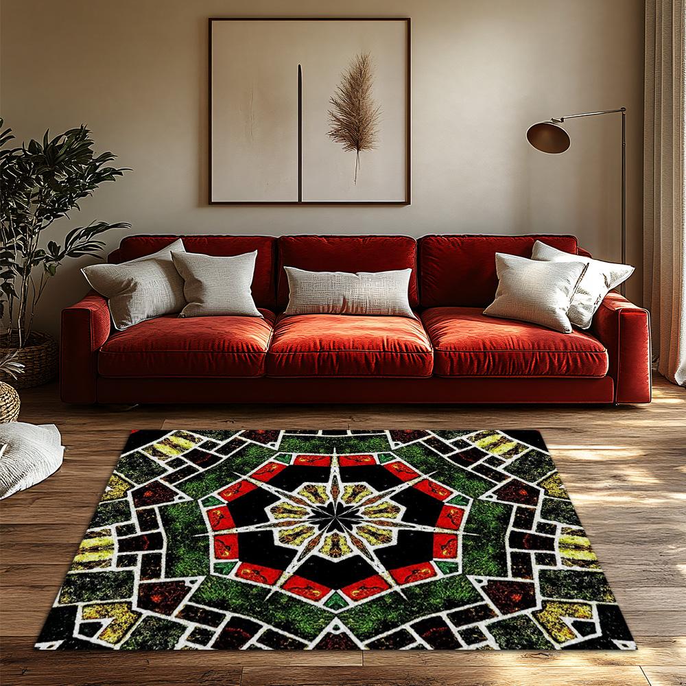 Unique Persian Rug Carpet Home Decor Area Rug Living Room Floor Mat Modern Patterned Accent Rug Non Slip Washable Floor Covering
