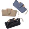 New Leather Literary Glasses Bag, Sunglasses, Sunglasses Storage Bag, High-end Ins Portable Men's and Women's Ultra-thin Models