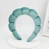 Women Headband Solid Color Elastic Puffy Sponge Lightweight Anti-slip Hair-fixed Regular Fit Bath Washing Face Hair Hoop Hair Accessories
