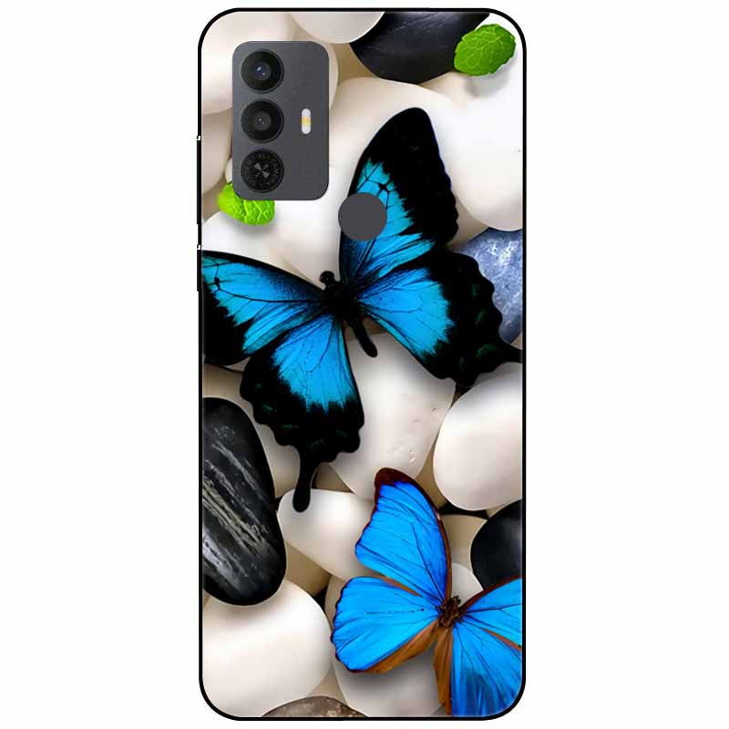 Phone Cover For Alcatel 1V 2021 Case Silicone Lovely Black Bumper Soft TPU Coque for Alcatel 1V (2021) 6002A 6002D 1 V Shells