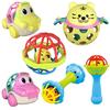 Baby Clutch Ball Rattle Fitness Soft Glue Hand Rattle, Fish Skewer Toothpaste Infant 0-1 Years Old Educational Toy