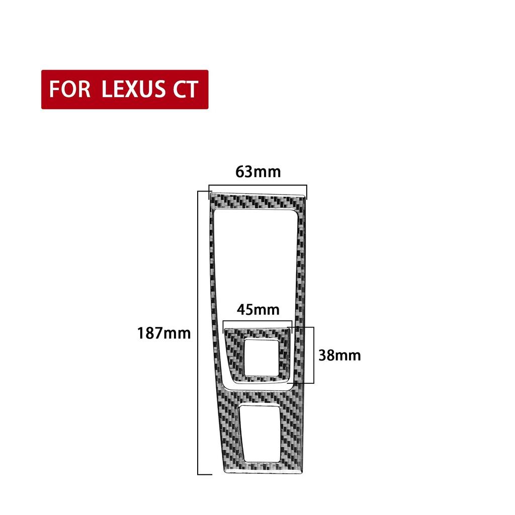 For Lexus CT 200h 2011 2012 2013 2014 2015 2016 2017 Accessories Carbon Fiber Interior Shift Panel Trim Sticker