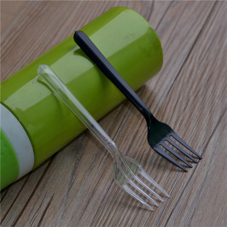 Disposable Plastic Forks: Four-Tooth and Two-Tooth for Fruit, Tasting, Cake, and Spoon Use