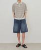 ROTEMBER Washed Bermuda Denim Pants [Mid Blue]