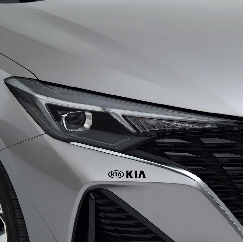 4 Pack PVC Car Logo Side Body Fuel Tank Cover Trunk Logo Sticker Accessories for Kia Rio Soul Seltos Forte K5 K3 Niro Sorento St
