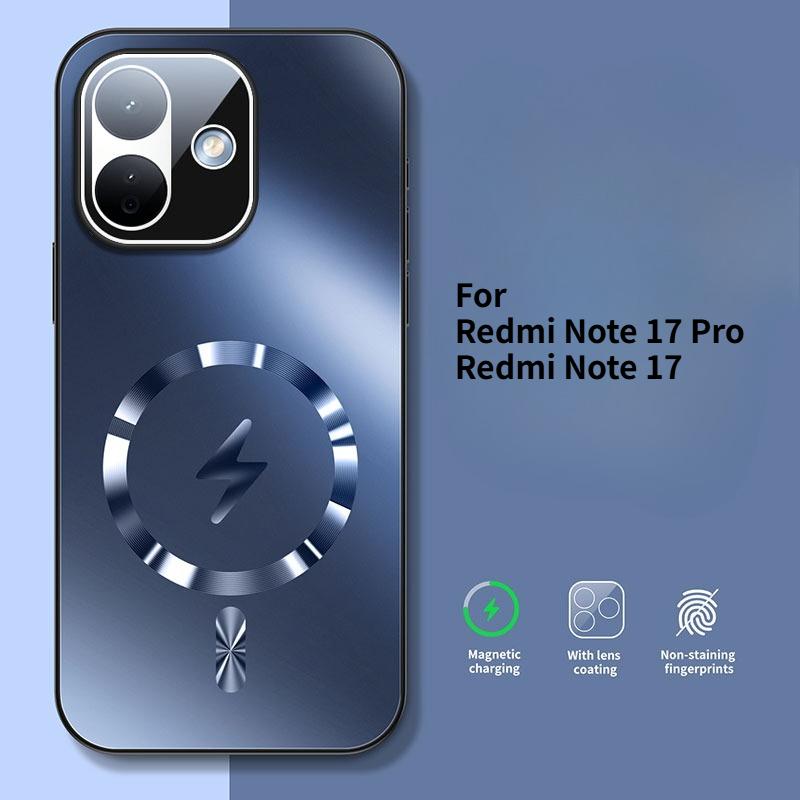 For Redmi Note 17/17 Pro Case New AG Matte Lightning Magnetic PC-TPU Cover For Redmi Note 17 Pro Shockproof Bumper Funda