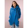 Hooded, Sweatshirt, Fleece, Sweatshirt, Casual, Long-sleeved, Zipper, Coat, Women's, Plate-size, Coat