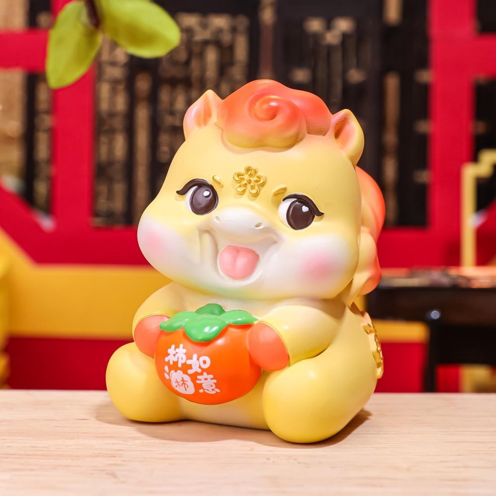 Cartoon Zodiac Horse Ornament Mascot Desktop Decoration Cute Car Ornament  Gift