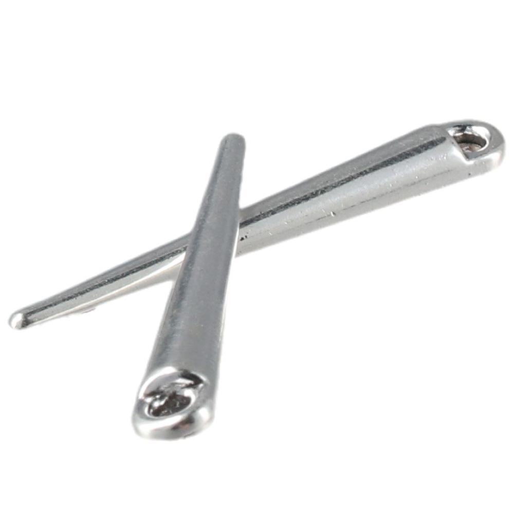 100pcs 5x34mm Spike Beads Pendants Antique Silver Long Bullet Spike Charms  DIY Jewelry Making