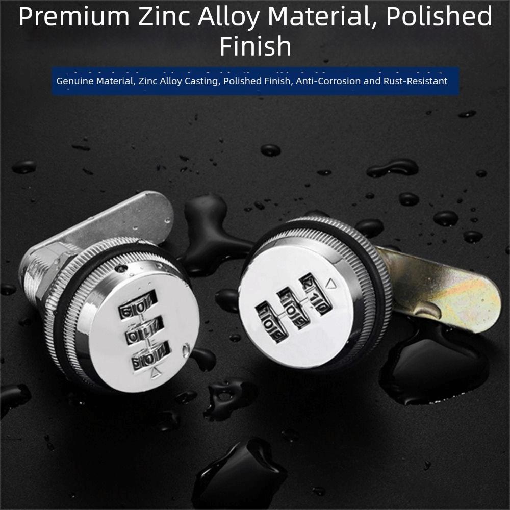 3-Digit Password Cabinet Lock Zinc Zinc Zinc Alloy Metal Security Locks Password Coded Lock  Cupboard