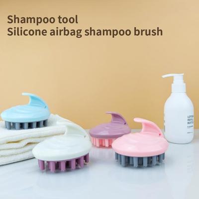 Tragbare Haar-Kopfhaut-Massagebürste Shampoo-Bürste Handlich Rund Schuppen Entfernen Kopfhaut-Massagegerät Reinigungs-Duschbürste Pflege Haarwerkzeug