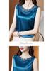 Women's Plus Size Satin Lace V-Neck Sleeveless Camisole Blouse - Spring/Autumn Trend